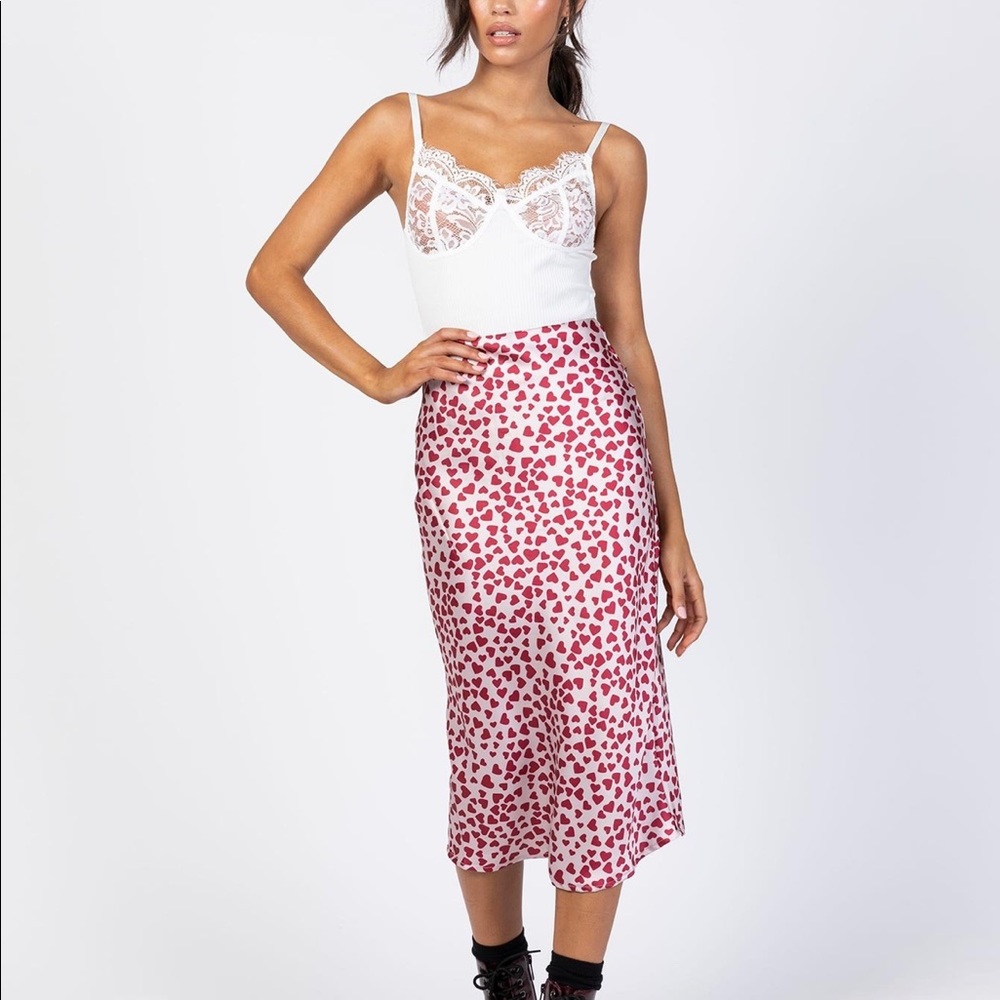 Princess Polly Luis Midi Skirt Soft Pink